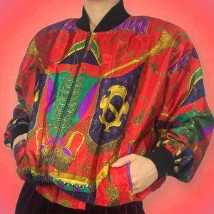 Vibrant Coloured Bomber Jacket